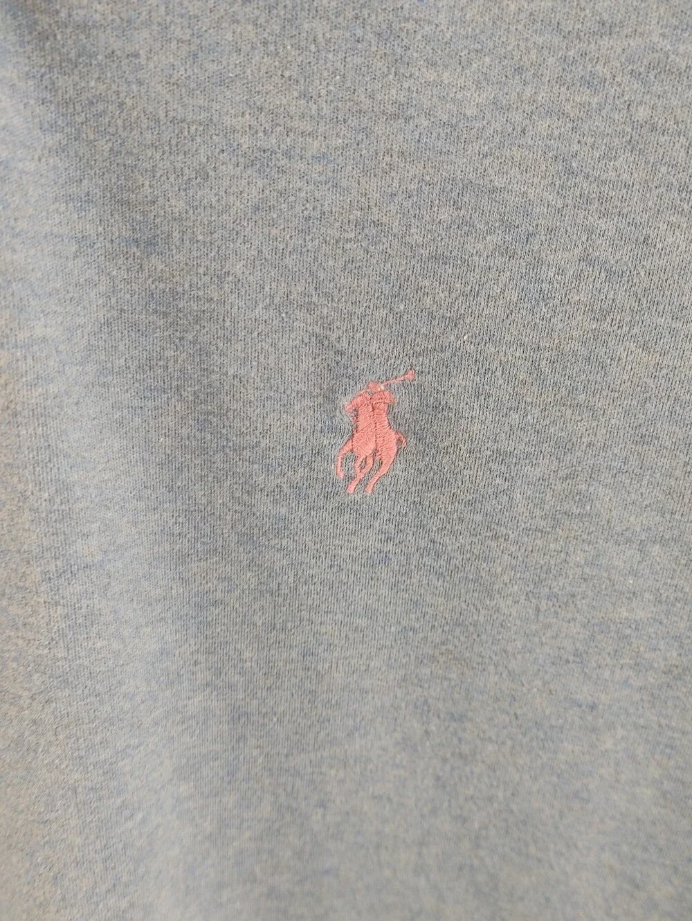 Polo Ralph Lauren Shirt Mens Large Blue Short Sleeve Knit Polo Pink Pony W/flaw